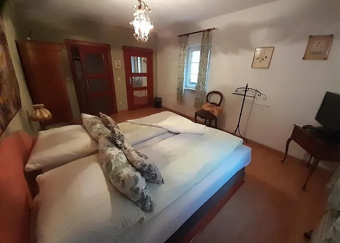 Doppelbettzimmer Auf Bauernhof In Naturalleinlage Maison d'hôtes Kattenstiegs-Muhle